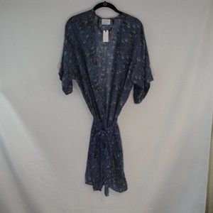 MELROSE AND MARKET Kimono Blue Floral One Size
